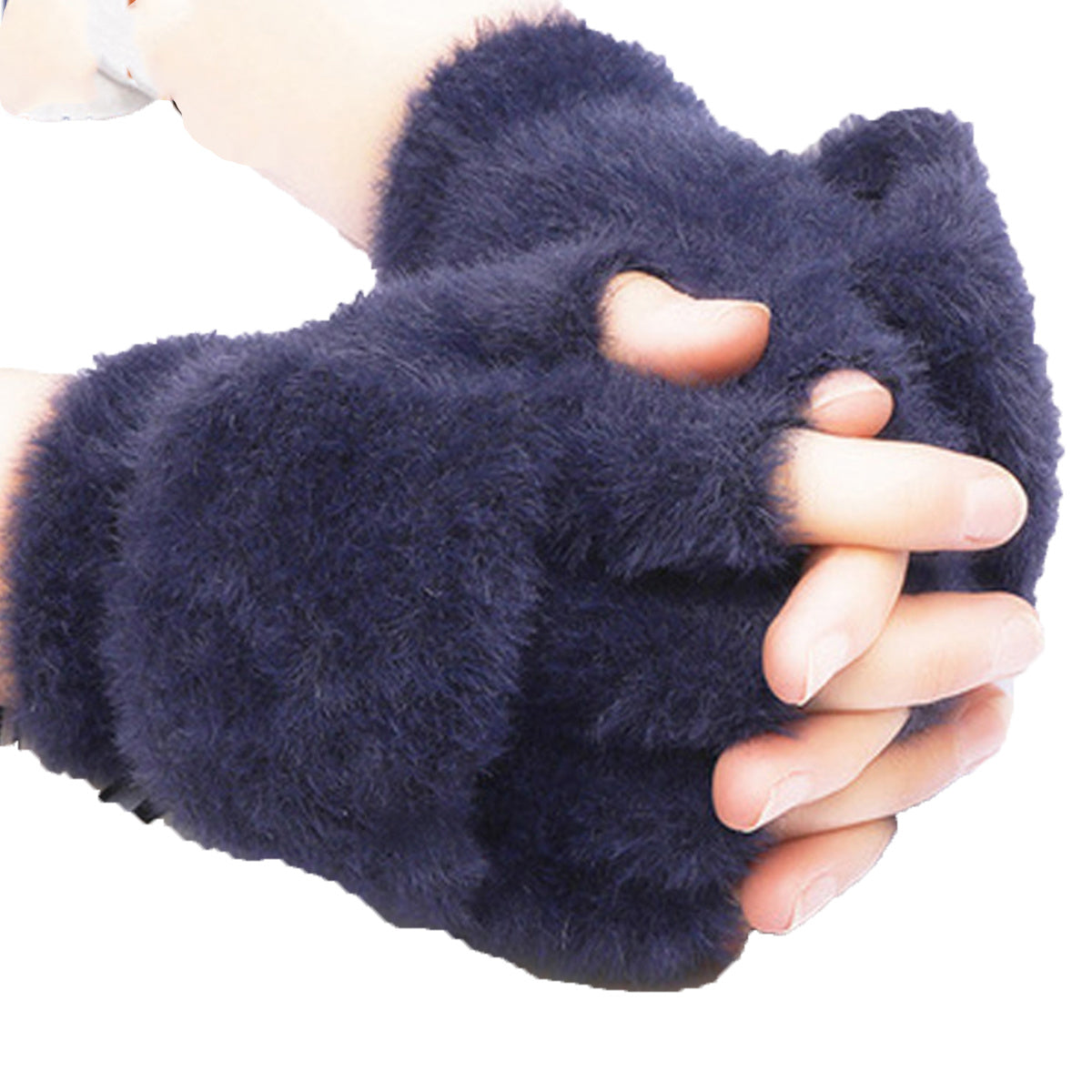 Womens Winter Gloves Warm Convertible Fingerless Gloves for Women Gifts with Mittens Cover Cap