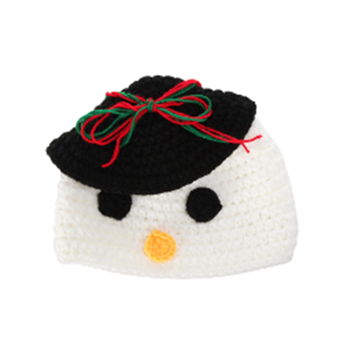 Handmade Wool Snowman Hat Knitted Baby Cap Funny Comfortable Photo Prop