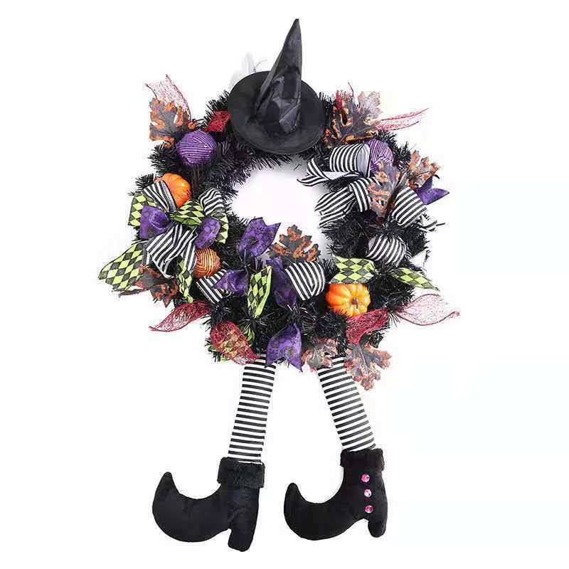 Halloween Wreath Door Hanging Wreath Haunted House Decoration Hanging