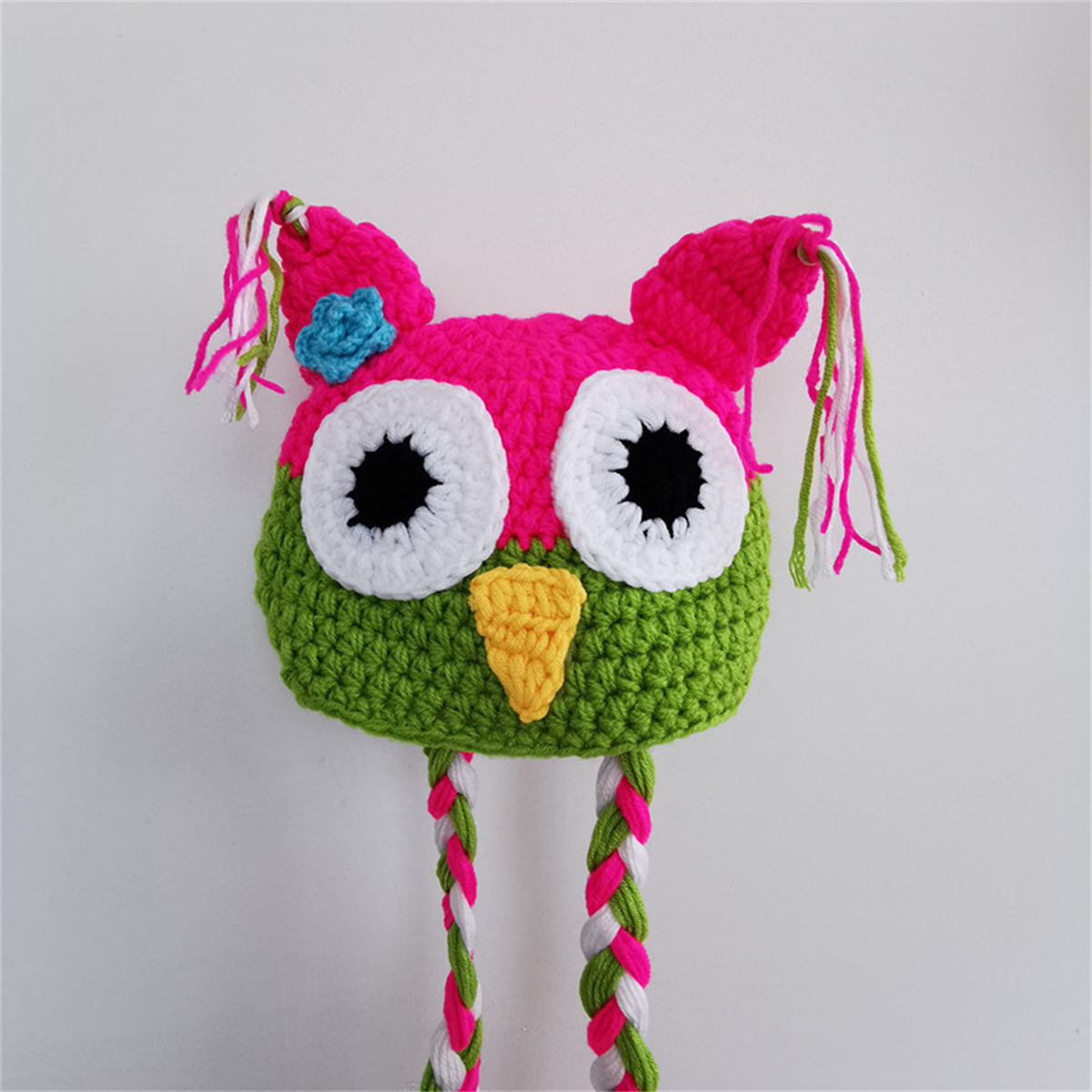 Unisex Baby Handmade Winter Knit Beanie Crochet colorful Hoot Owl Hat