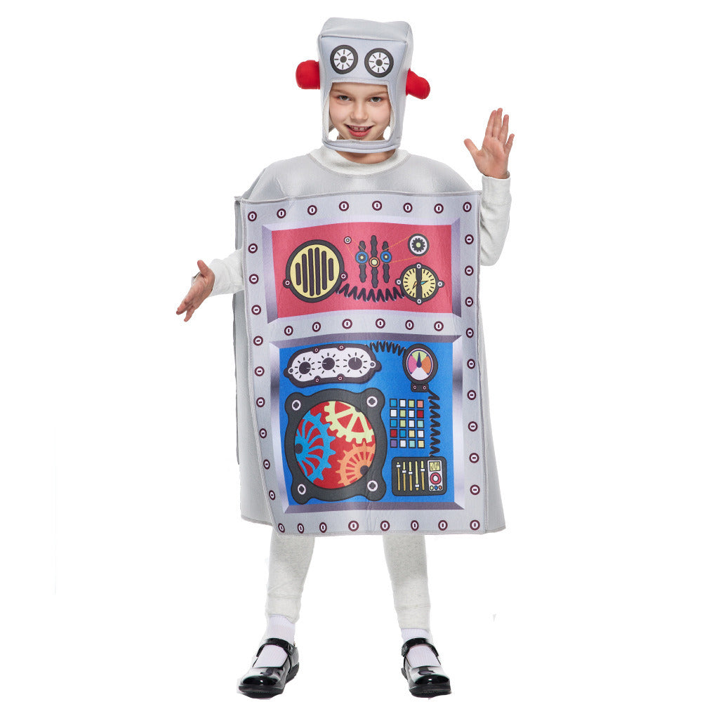 Sponge Costumes for Children's Robot Performance Suits