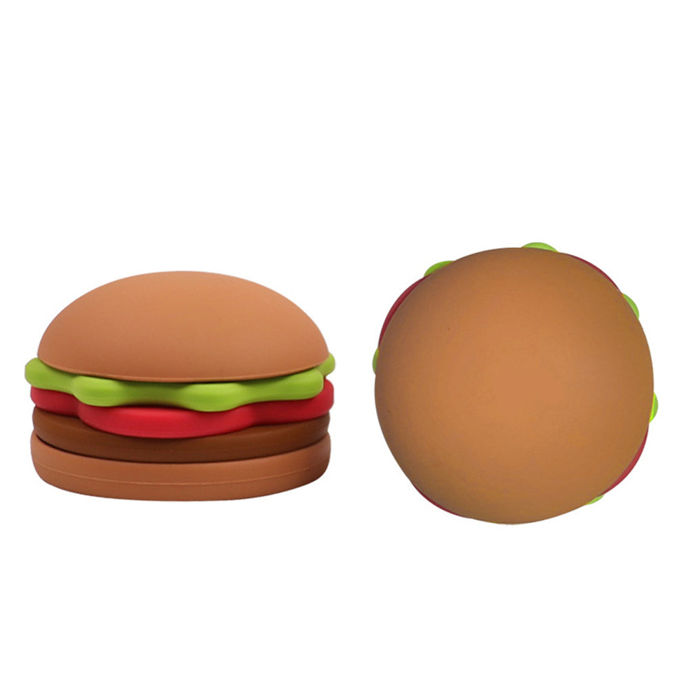 Silicone Hamburger Stocking Toys Play Food Blocks for Toddlers and Kids Preschool Educational