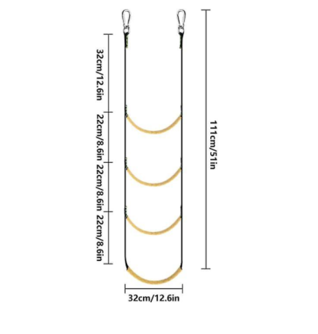 4 Step Boat Rope Ladderboat Rope Ladder Extension,assist Boat Folding Ladder