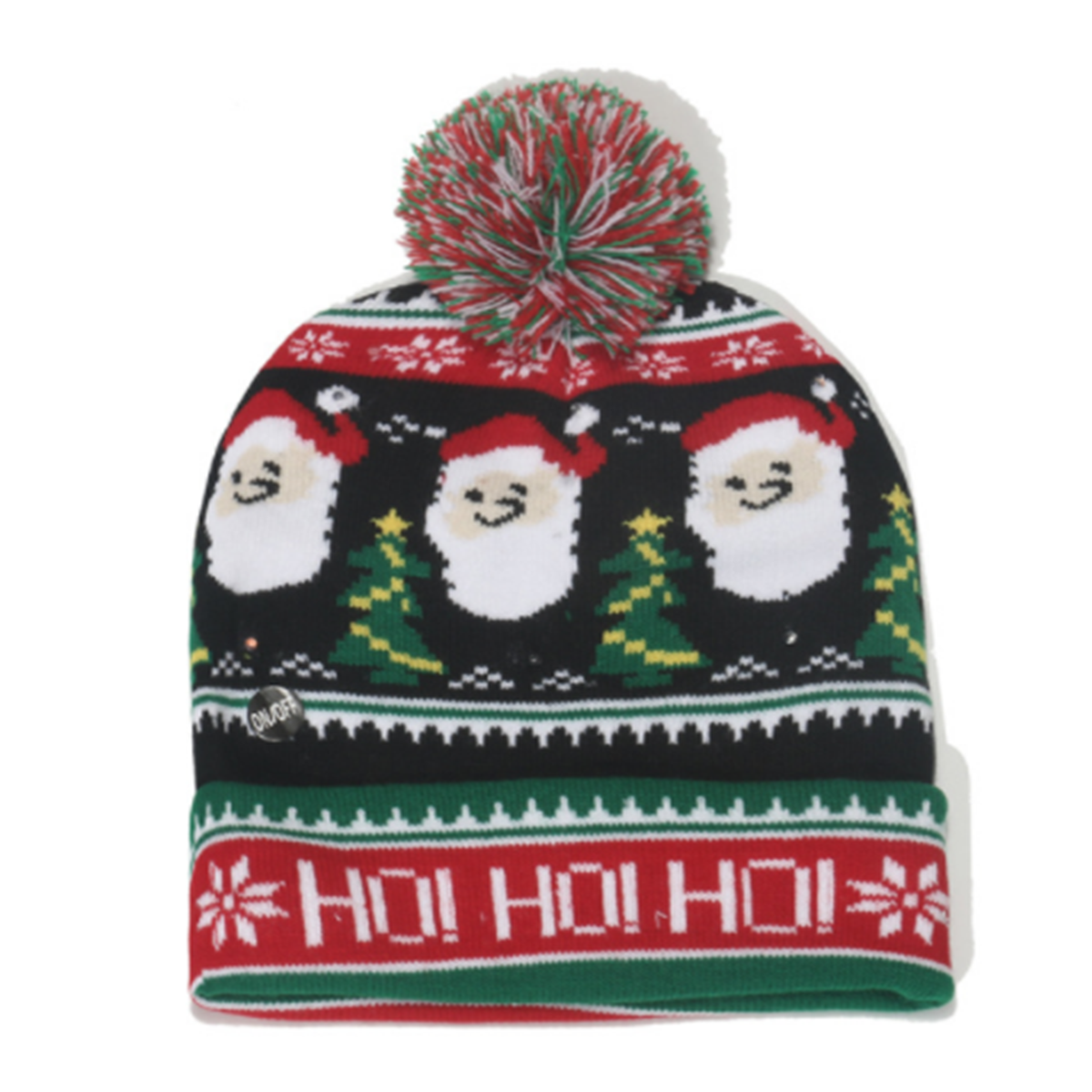 Light-up Knitted Beanie Ugly Sweater Holiday Christmas Beanie Hat Knit Cap