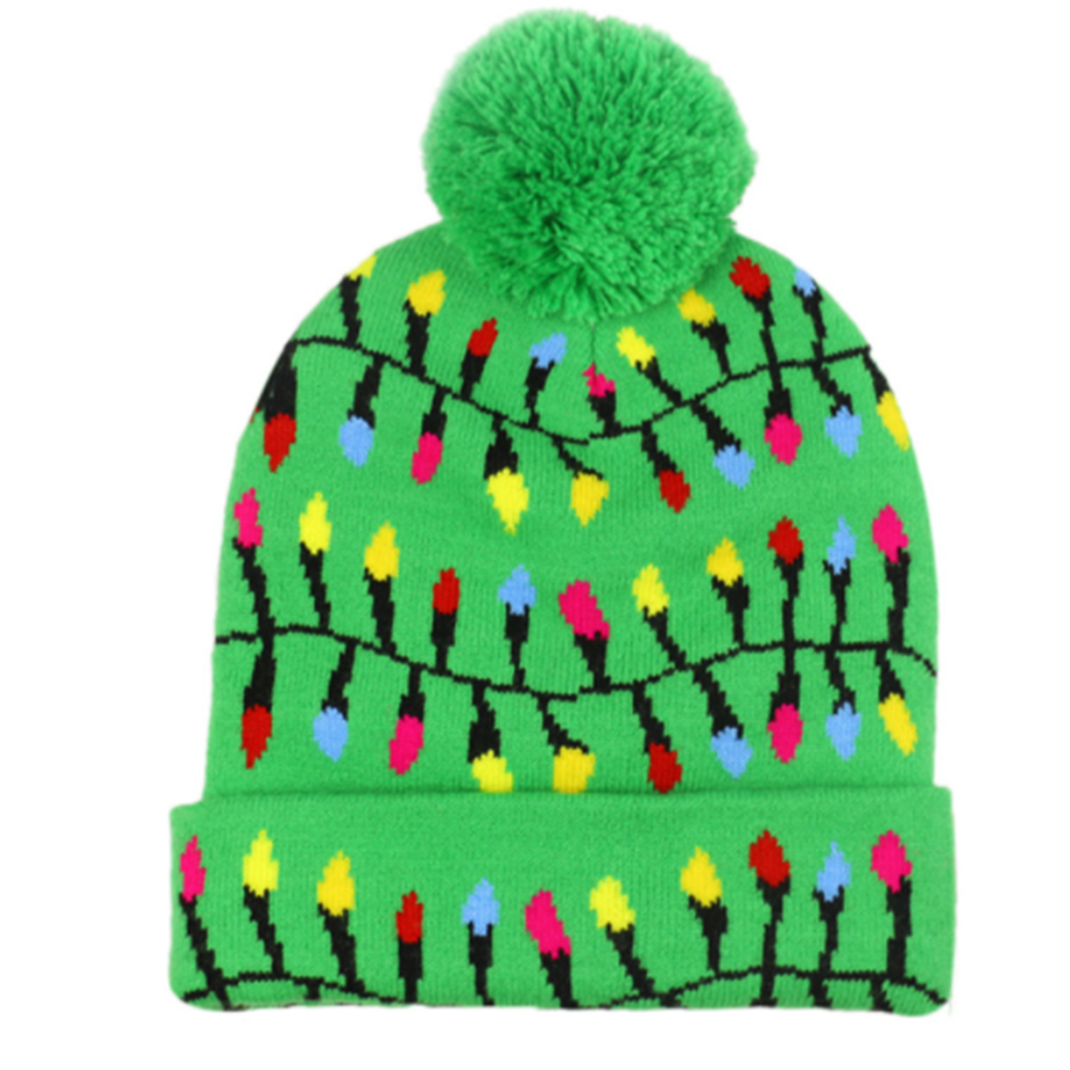 Light-up Knitted Beanie Ugly Sweater Holiday Christmas Beanie Hat Knit Cap