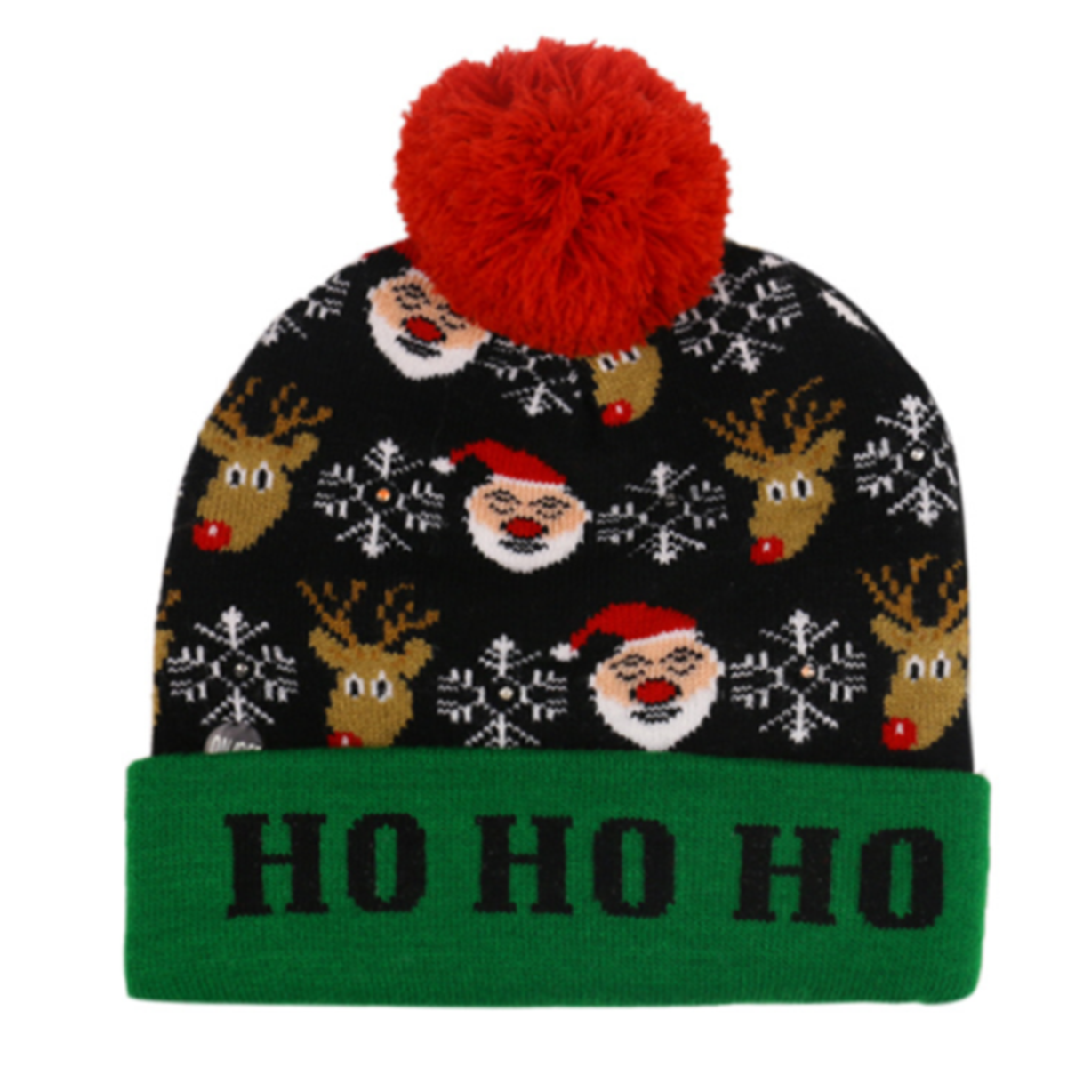 Light-up Knitted Beanie Ugly Sweater Holiday Christmas Beanie Hat Knit Cap