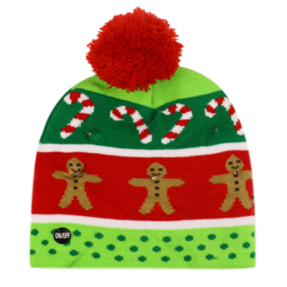 Light-up Knitted Beanie Ugly Sweater Holiday Christmas Beanie Hat Knit Cap