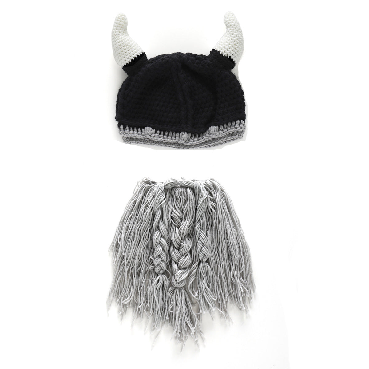 Horn Hat Creative Original Knit Beard Hat Beanie Hat Funny Knit Hat Beard Facemask