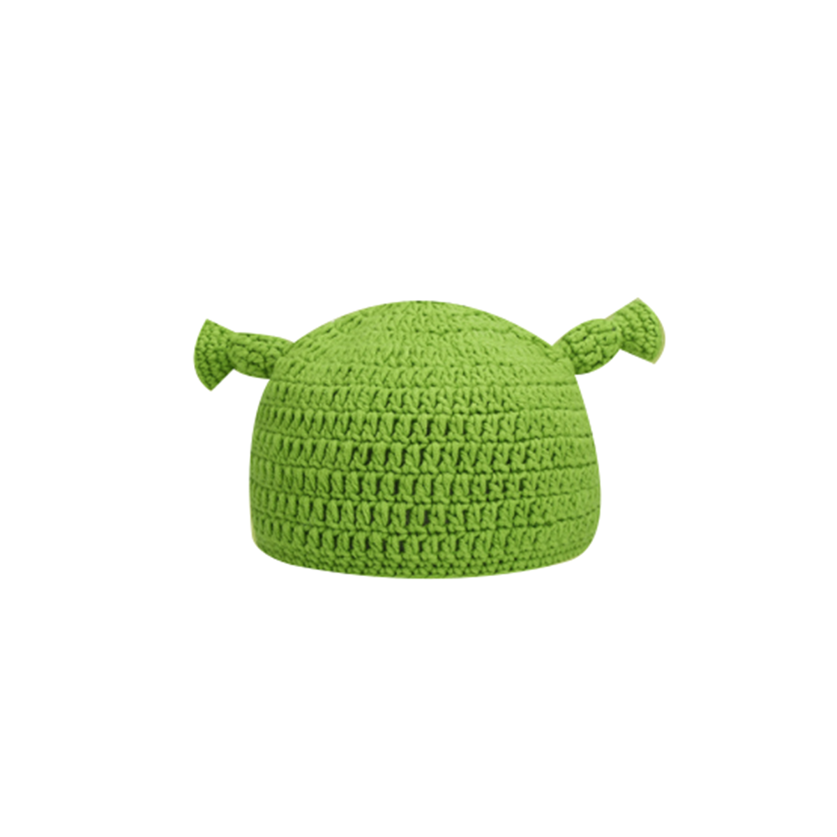 Knitted Shrek Hats with Ears Cosplay Prop Halloween Cosplay Green Beanie Hat