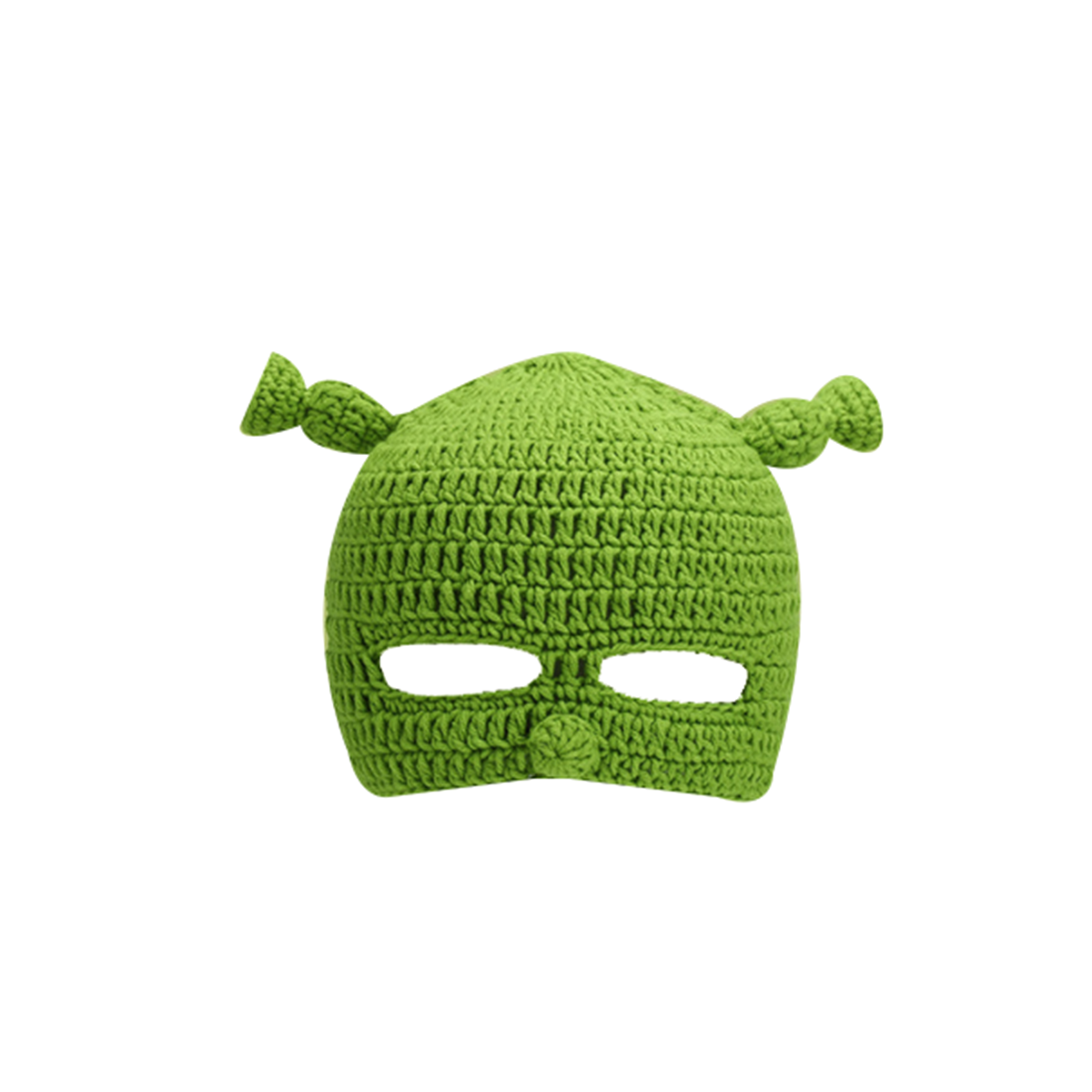 Knitted Shrek Hats with Ears Cosplay Prop Halloween Cosplay Green Beanie Hat