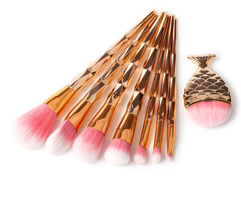 8 Pc Exotic Beauty Enhancer Cosmetic Brush Set