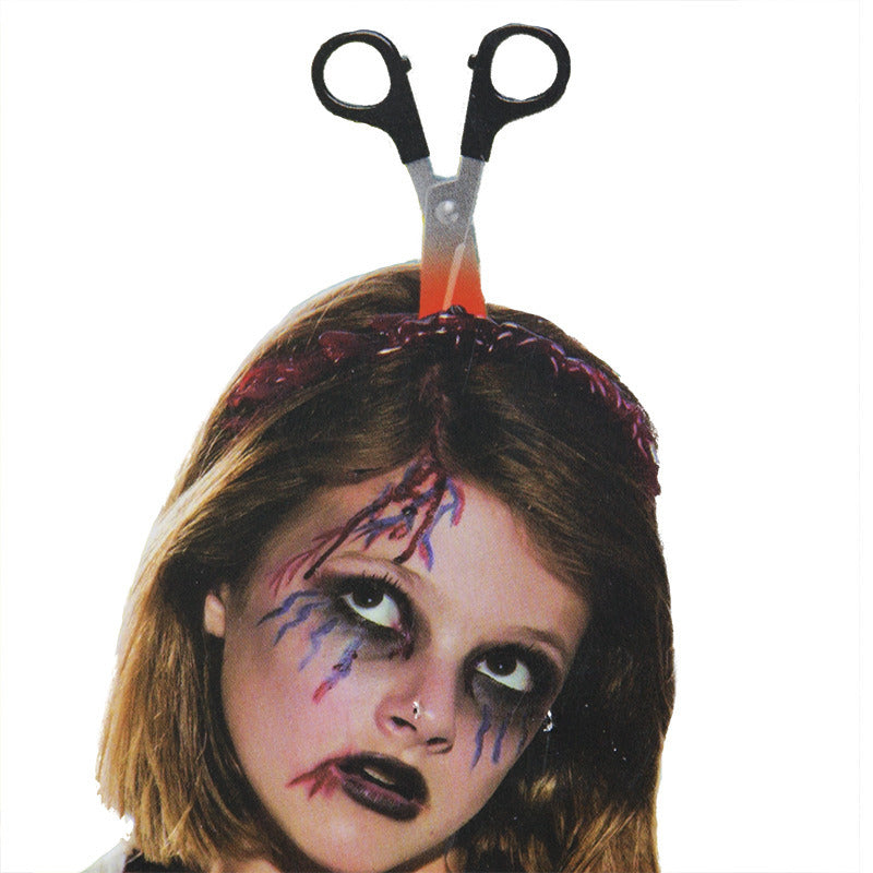 Halloween Horror Headbands Bloody Weapons Headbands Axe Cleaver and Scissor