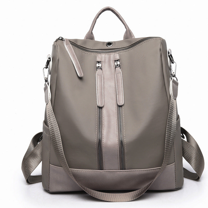 Oxford Cloth Double Zip Backpack