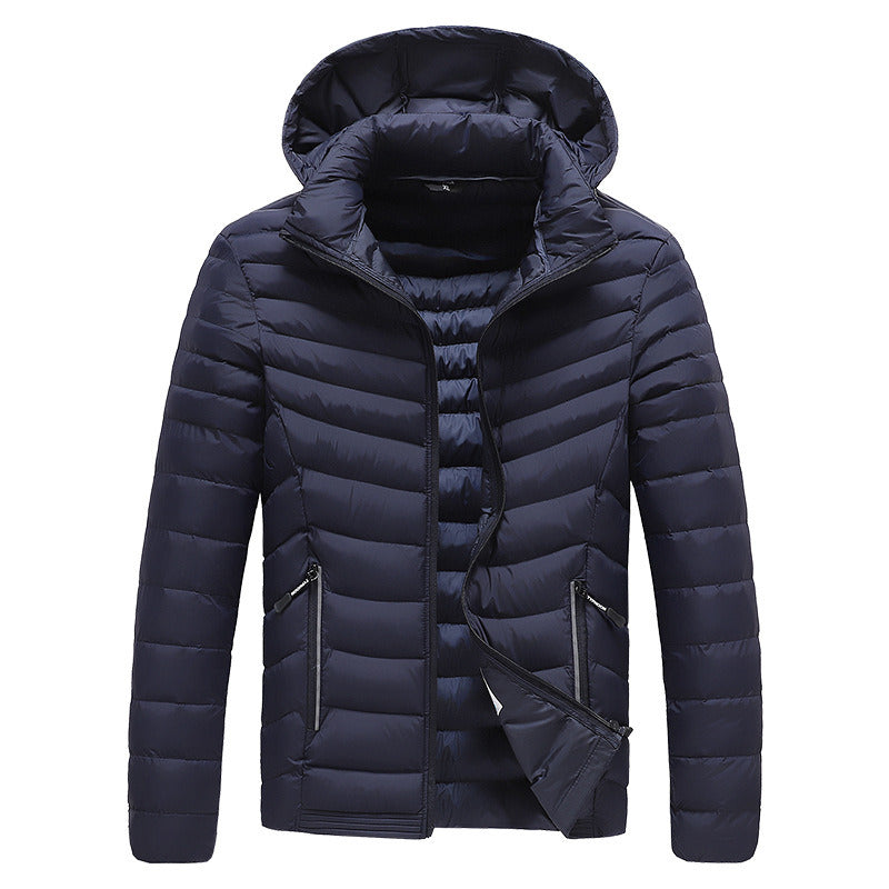 Men's Hooded Casual Cotton Coat Padded Sports Padded Jacket