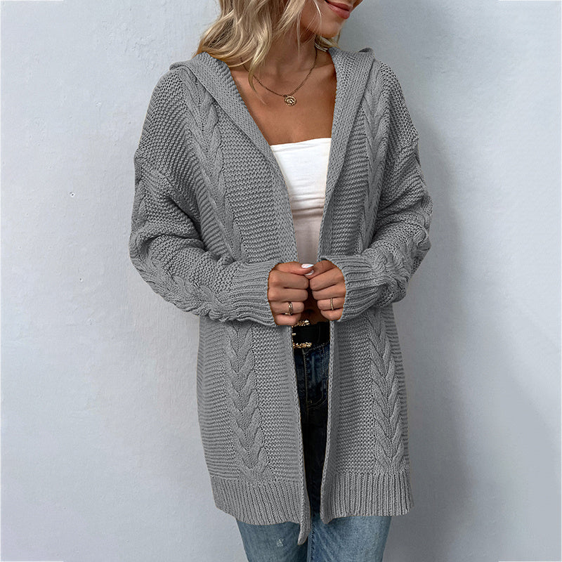 Women Open Front Long Cardigans Comfy Knit Sweater Coat Outwear