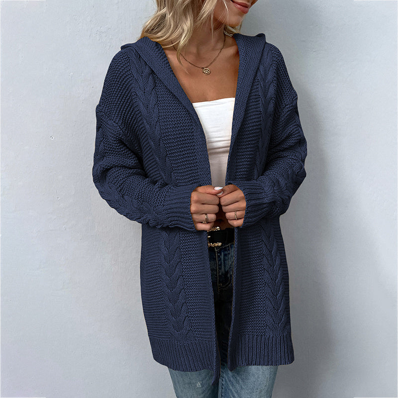 Women Open Front Long Cardigans Comfy Knit Sweater Coat Outwear