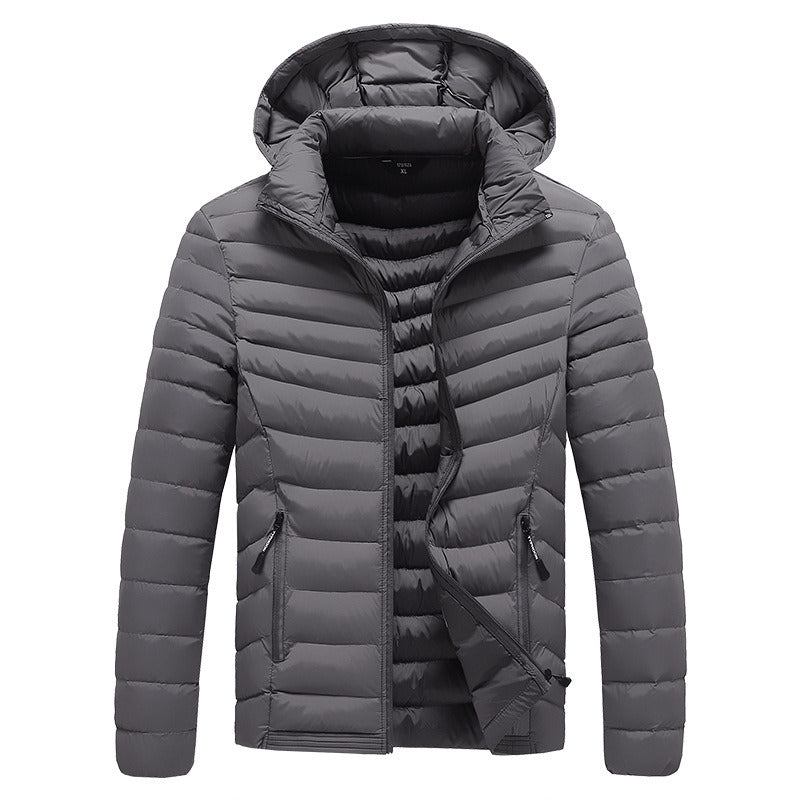 Men's Hooded Casual Cotton Coat Padded Sports Padded Jacket