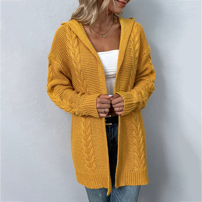 Women Open Front Long Cardigans Comfy Knit Sweater Coat Outwear