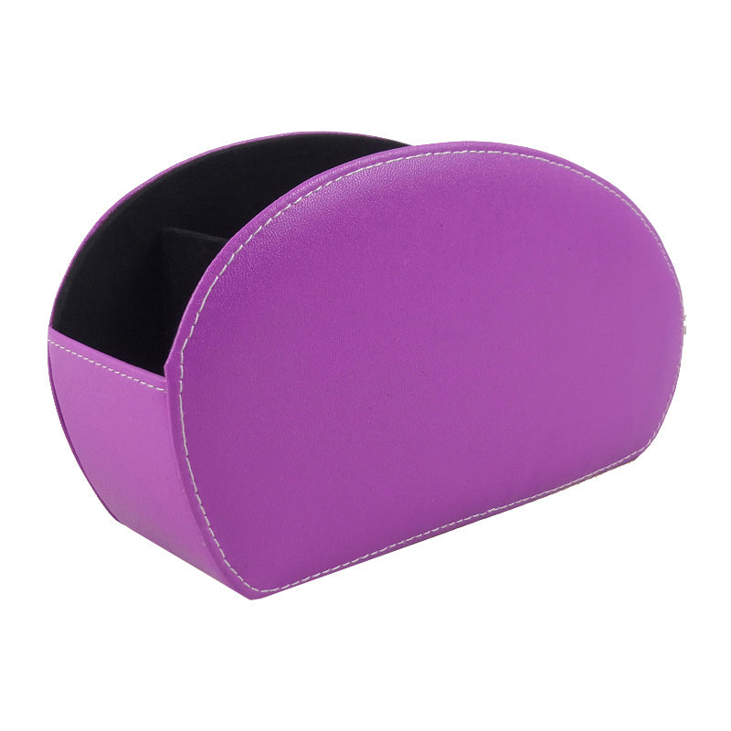 Desktop Storage Box Leather Remote Control Box Stationery Living Room Office Phone Storage Box