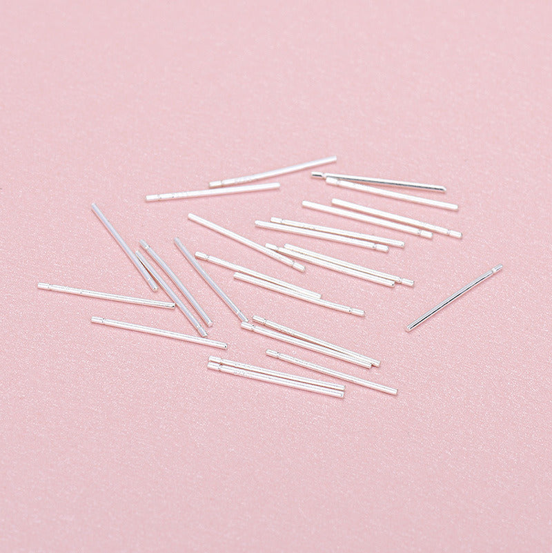 Simple Stick Strip 925 Sterling Silver DIY Earring Settings Pin