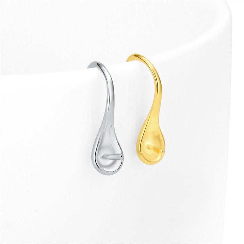 Simple Spoon 5mm Gemstone 925 Sterling Silver Earring Settings