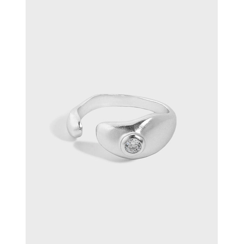 Fashion Devil's CZ Eye 925 Sterling Silver Adjustable Ring