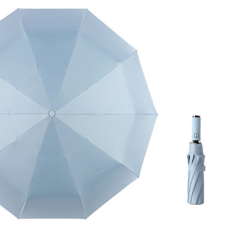 Umbrella ten-bone folding reinforced double business sunny and rainy sun umbrella sunscreen umbrella