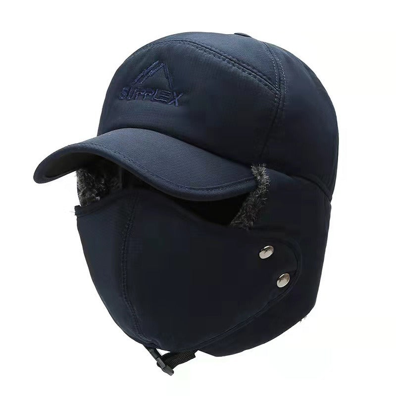 Men's warm peaked cap middle-aged and elderly outdoor riding warm ear protection cap