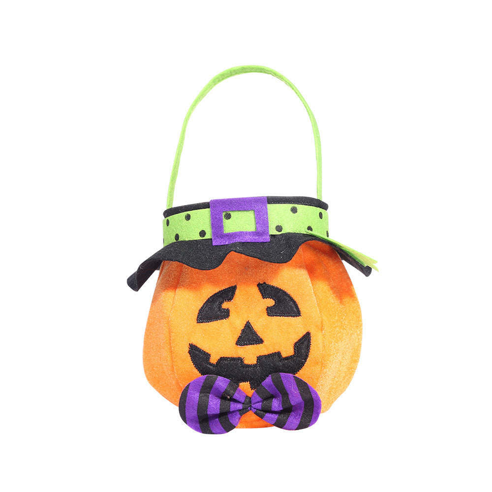 Halloween Pumpkin Bucket Handheld Bag Candy Gift Box