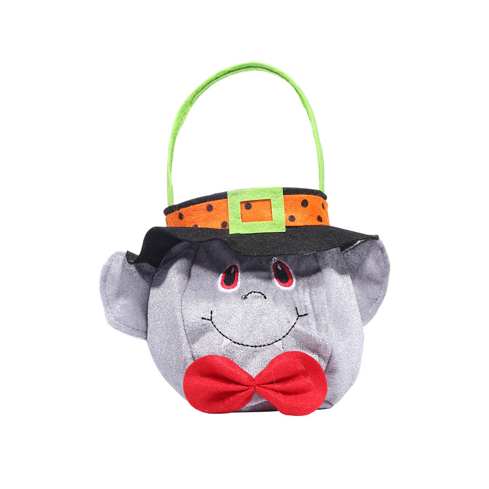 Halloween Pumpkin Bucket Handheld Bag Candy Gift Box