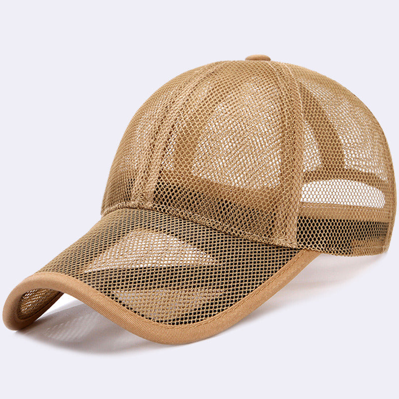 Baseball Cap Mesh Breathable Outdoor Sunshade Sunscreen Full Mesh Peaked Cap