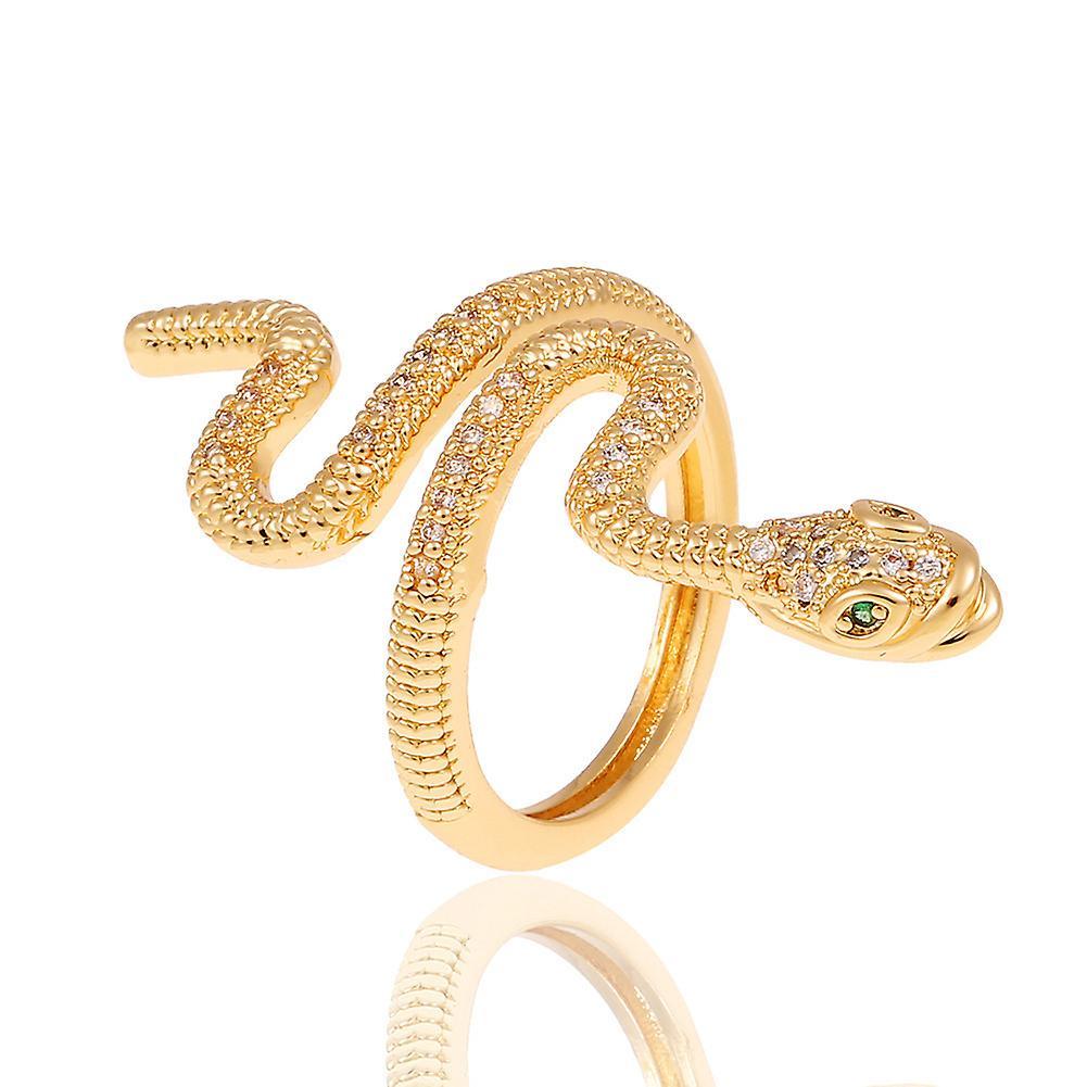 Vintage Unisex Snake Ring Plated Copper Paint Snake Ring Fashion Simple Snake Ring