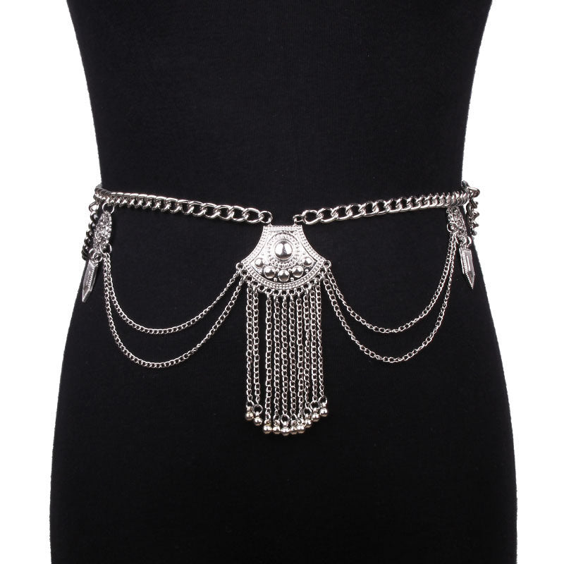 Ladies tassel waist high-grade alloy all-match waist chain