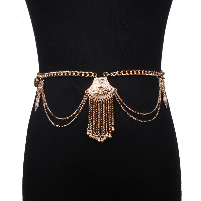 Ladies tassel waist high-grade alloy all-match waist chain