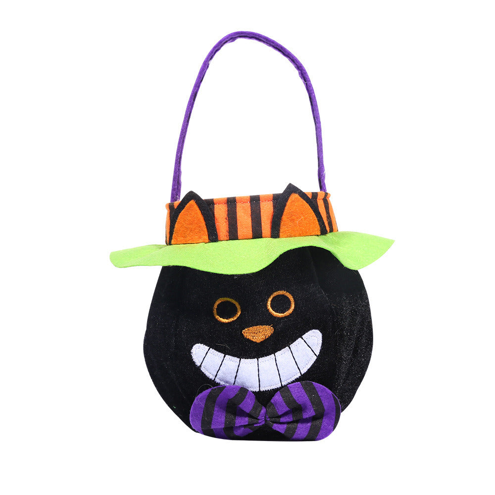 Halloween Pumpkin Bucket Handheld Bag Candy Gift Box