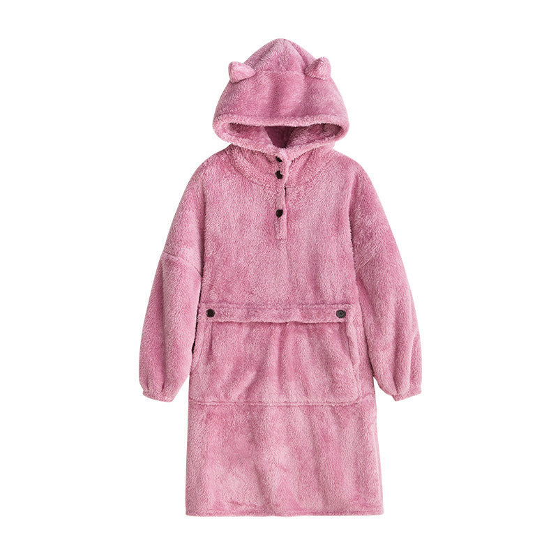 Oversized Wearable Blanket Hoodie Flannel Sherpa Fleece Blanket Sweatshirt for Women Men Big Plush Cozy Hooded Blanket with Hood