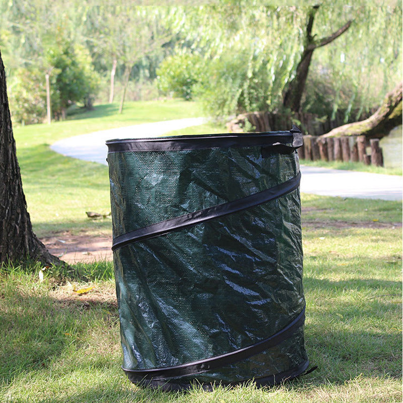 Portable Pop up Trash Bin 22-Gallon Capacity Folding Leaf Bag