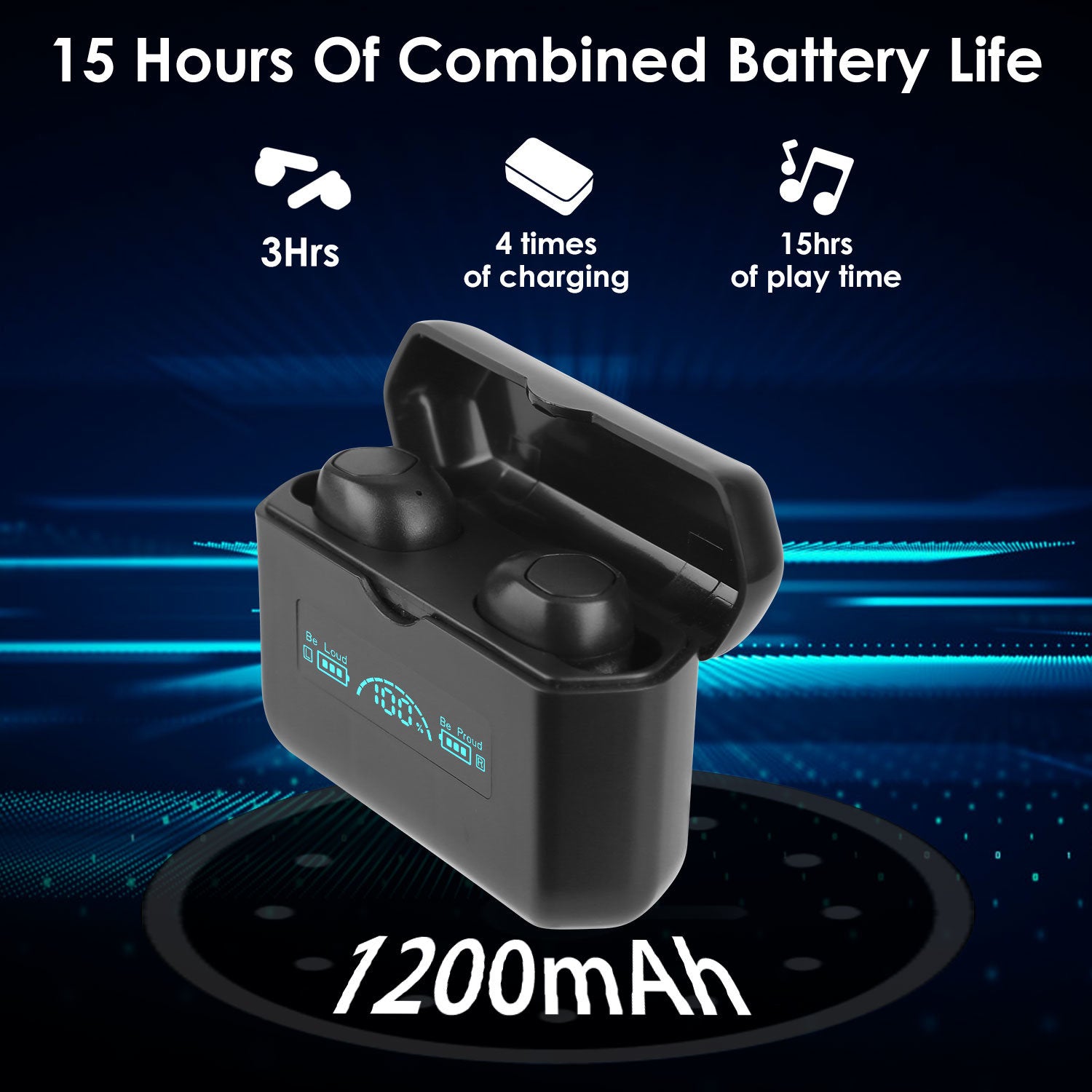 5.1 TWS Wireless Earbuds Headphone in-Ear Earphone Headset with Charging Case