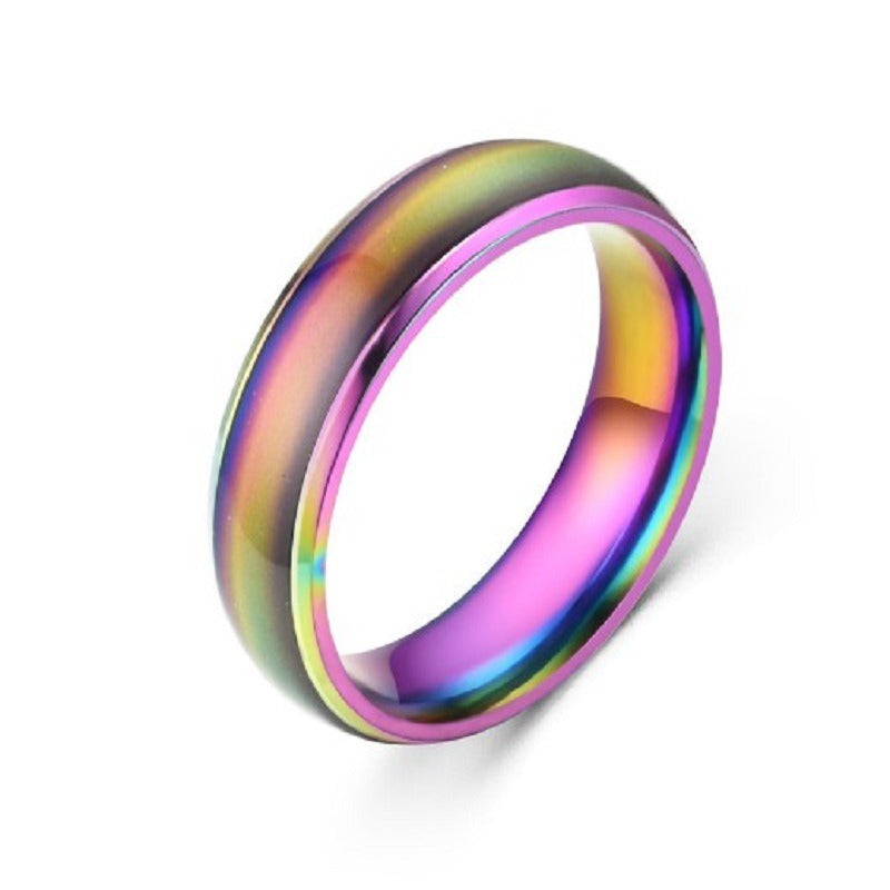 Changing Color Rings Stainless Steel Mood Emotion Feeling Temperature Ring For Women Men Couples Rings Fine Jewelry Gift