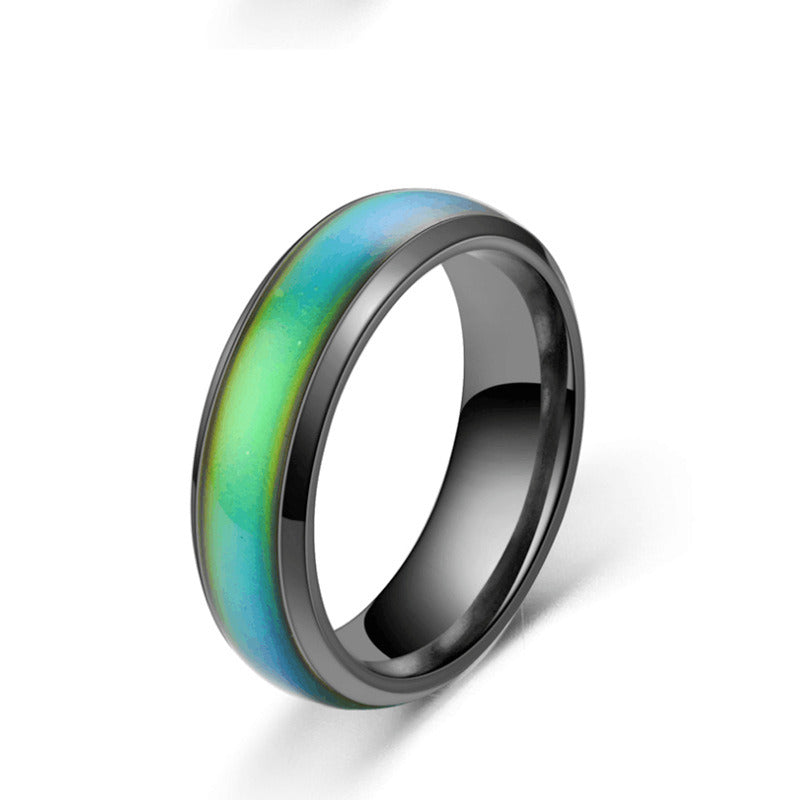 Changing Color Rings Stainless Steel Mood Emotion Feeling Temperature Ring For Women Men Couples Rings Fine Jewelry Gift