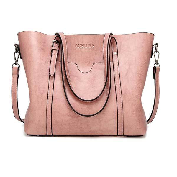 Women bag Oil wax Women Leather Handbags Luxury Lady Hand Bags With Purse Pocket Women messenger bag Big Tote Sac Bols