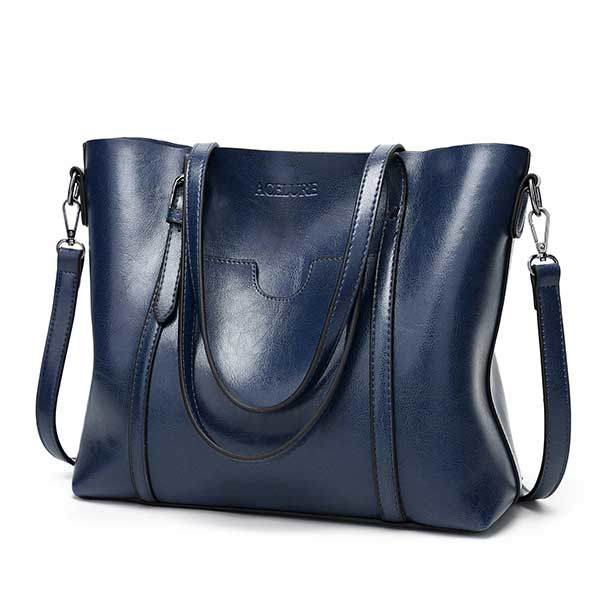 Women bag Oil wax Women Leather Handbags Luxury Lady Hand Bags With Purse Pocket Women messenger bag Big Tote Sac Bols