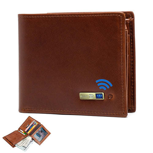 Smart Wallet Bluetooth-compatible Leather Short Credit Card Holders