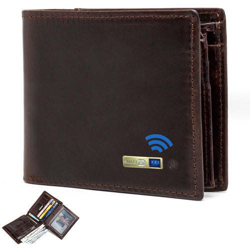 Smart Wallet Bluetooth-compatible Leather Short Credit Card Holders