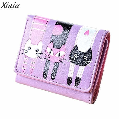 Wallets Women lovely mini Cat Pattern Coin