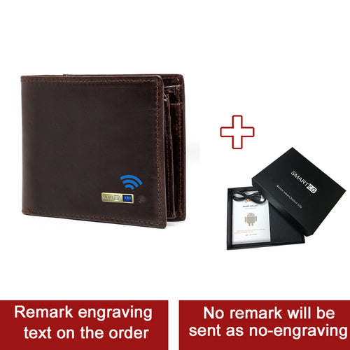 Smart Wallet Bluetooth-compatible Leather Short Credit Card Holders