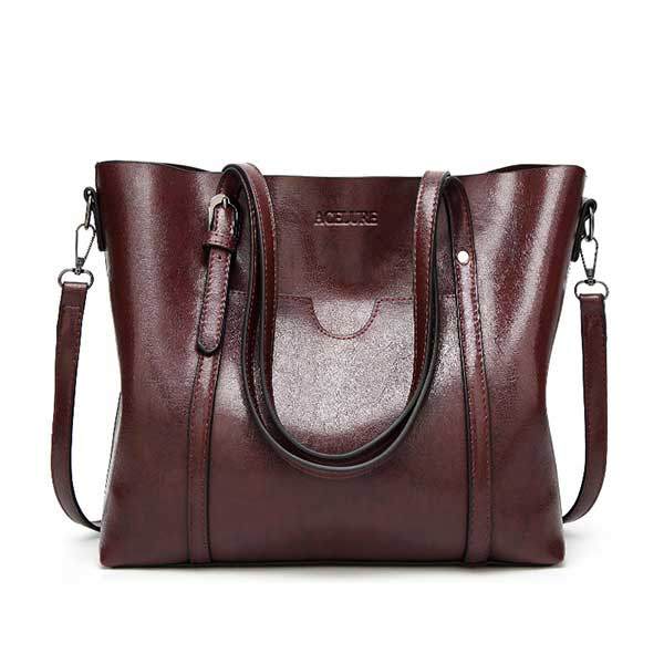 Women bag Oil wax Women Leather Handbags Luxury Lady Hand Bags With Purse Pocket Women messenger bag Big Tote Sac Bols