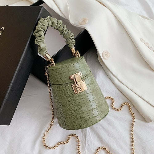 Crocodile Pattern Small Bucket Bag Crossbody Bags For Women 2021