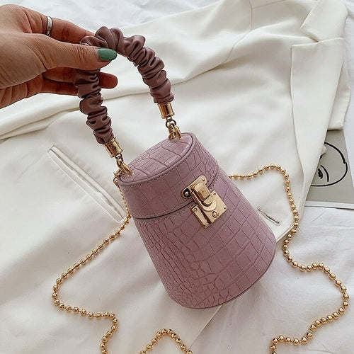 Crocodile Pattern Small Bucket Bag Crossbody Bags For Women 2021