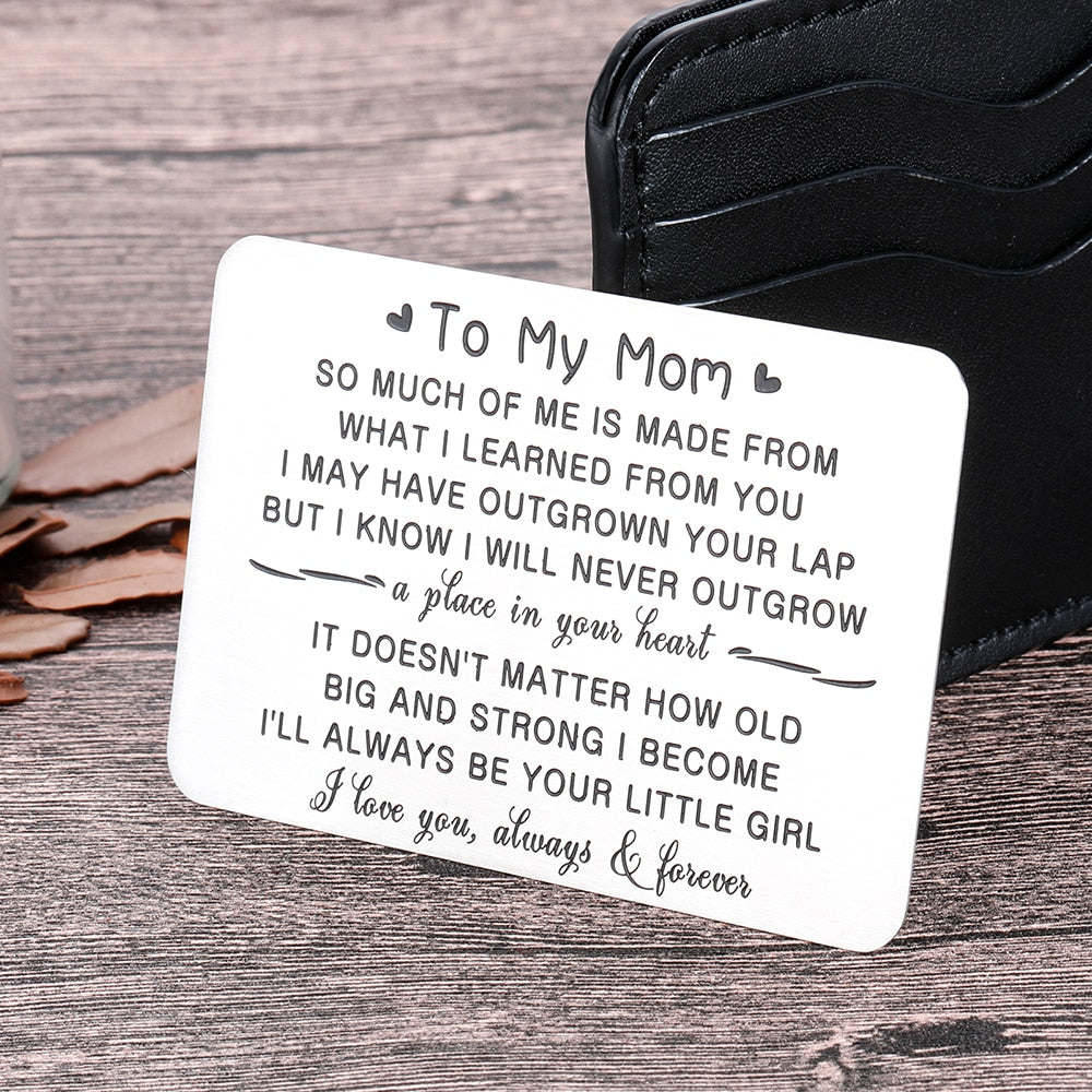 Wallet Insert Card Gifts for Him Men Husband Valentine From Wife Girlfriend Boyfriend Anniversary Birthday Groom Fiancé